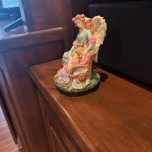 Angel Figurine with Teddy Bears Music Box